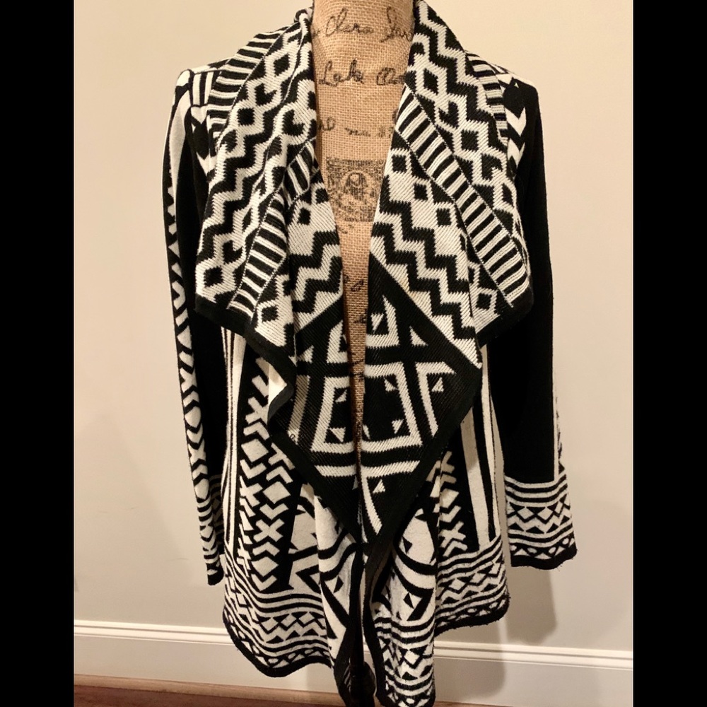 Black and ivory cardigan